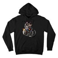 Rockabilly Rats Riding A Bike Hoodie