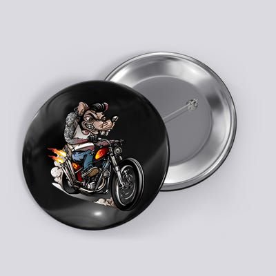 Rockabilly Rats Riding A Bike Button