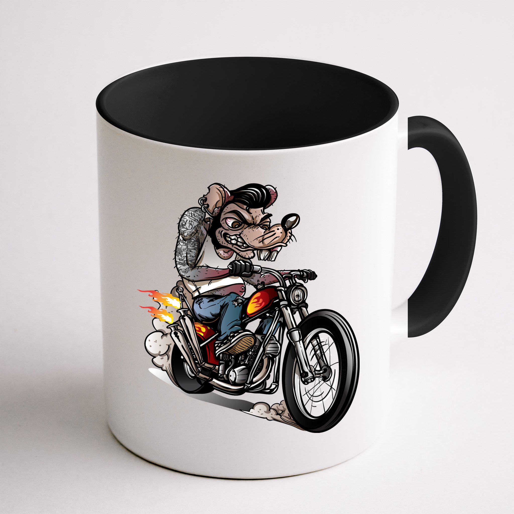 Rockabilly Rats Riding A Bike Mug
