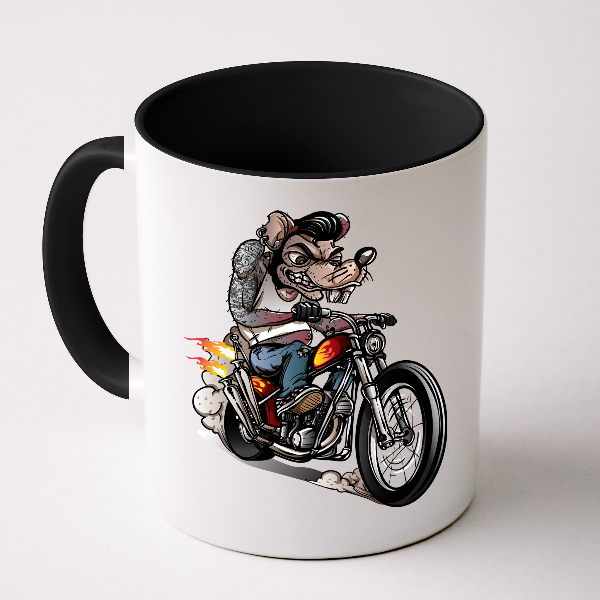 Rockabilly Rats Riding A Bike Mug