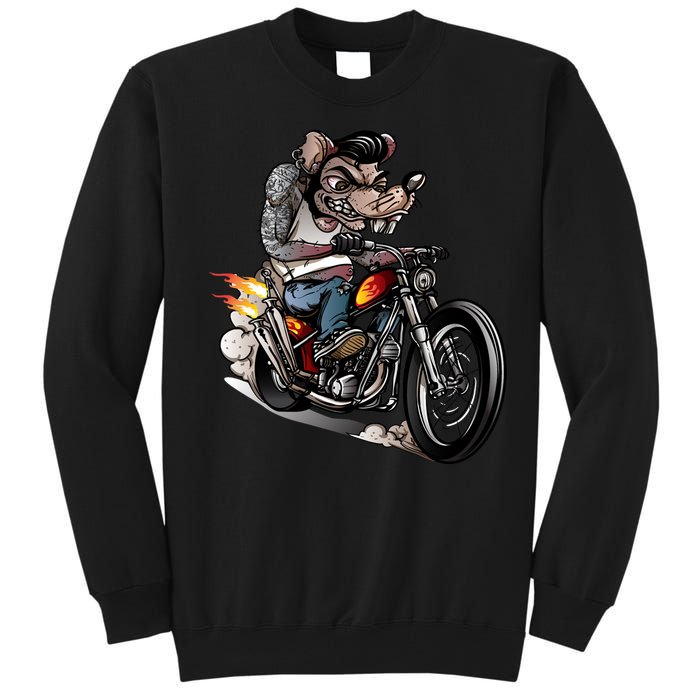 Rockabilly Rats Riding A Bike Tall Sweatshirt