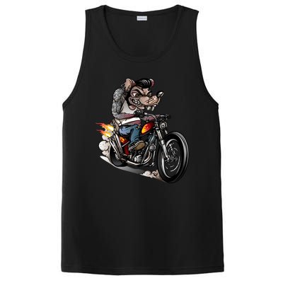 Rockabilly Rats Riding A Bike PosiCharge Competitor Tank