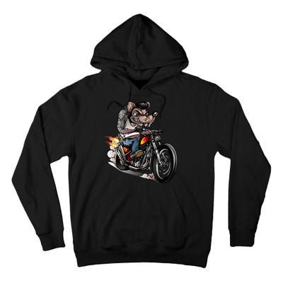 Rockabilly Rats Riding A Bike Tall Hoodie