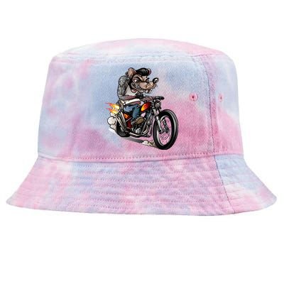 Rockabilly Rats Riding A Bike Tie-Dyed Bucket Hat