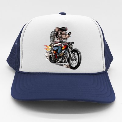 Rockabilly Rats Riding A Bike Trucker Hat