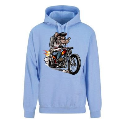 Rockabilly Rats Riding A Bike Unisex Surf Hoodie