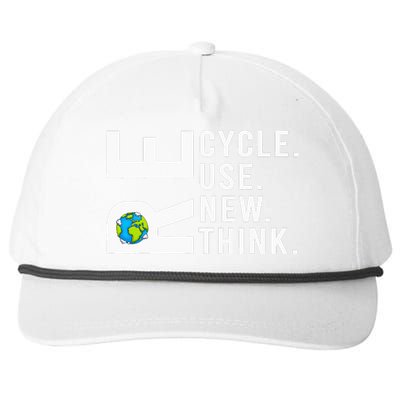 Recycle Reuse Renew Rethink Earth Day Environmental Activism Snapback Five-Panel Rope Hat