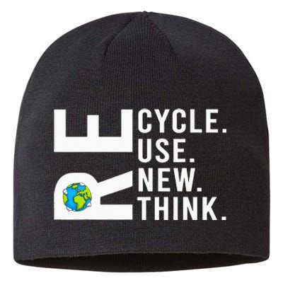 Recycle Reuse Renew Rethink Earth Day Environmental Activism Sustainable Beanie