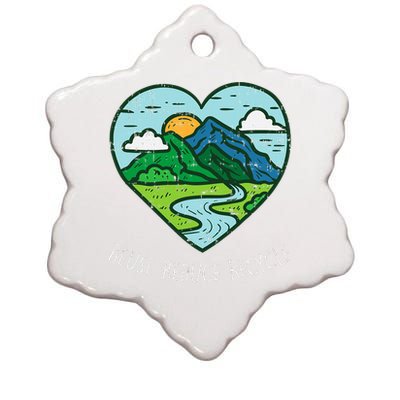 Reuse Reduce Recycle Earth Day Environmentalist Gift Ceramic Star Ornament