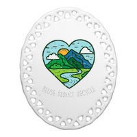 Reuse Reduce Recycle Earth Day Environmentalist Gift Ceramic Oval Ornament