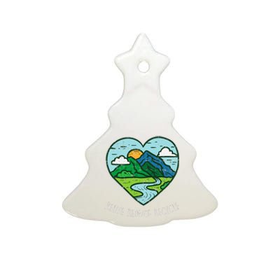 Reuse Reduce Recycle Earth Day Environmentalist Gift Ceramic Tree Ornament