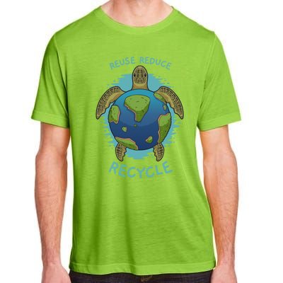 Reduce Reuse Recycle Earth Day Sea Turtle Gift Adult ChromaSoft Performance T-Shirt