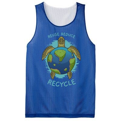 Reduce Reuse Recycle Earth Day Sea Turtle Gift Mesh Reversible Basketball Jersey Tank