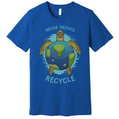 Reduce Reuse Recycle Earth Day Sea Turtle Gift Premium T-Shirt