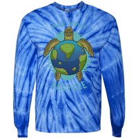 Reduce Reuse Recycle Earth Day Sea Turtle Gift Tie-Dye Long Sleeve Shirt