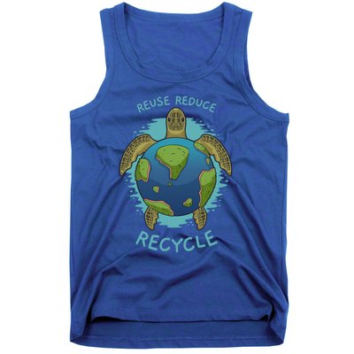 Reduce Reuse Recycle Earth Day Sea Turtle Gift Tank Top