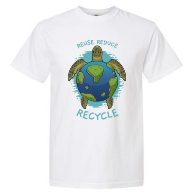 Reduce Reuse Recycle Earth Day Sea Turtle Gift Garment-Dyed Heavyweight T-Shirt