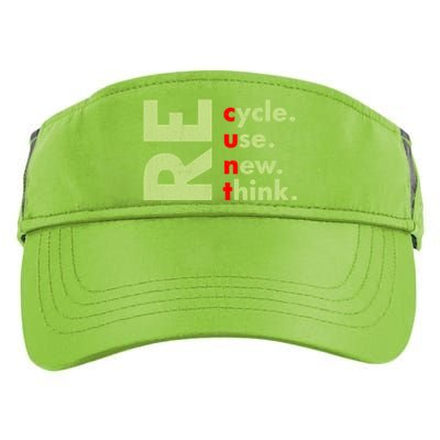 Recycle Reuse Renew Rethink Crisis Environmental Activism Adult Drive Performance Visor