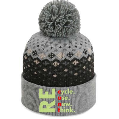 Recycle Reuse Renew Rethink Crisis Environmental Activism The Baniff Cuffed Pom Beanie