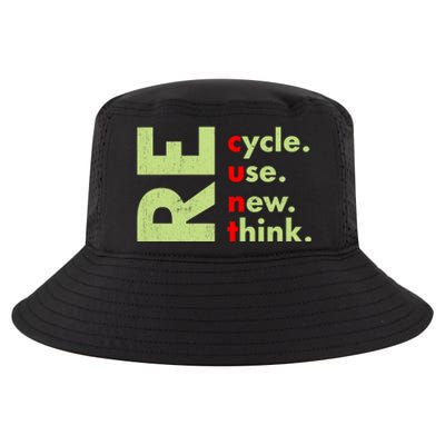 Recycle Reuse Renew Rethink Crisis Environmental Activism Cool Comfort Performance Bucket Hat