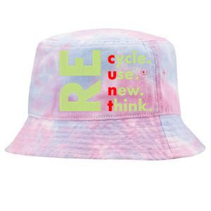 Recycle Reuse Renew Rethink Crisis Environmental Activism Tie-Dyed Bucket Hat