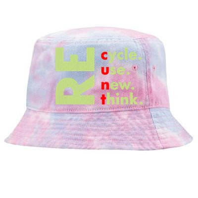 Recycle Reuse Renew Rethink Crisis Environmental Activism Tie-Dyed Bucket Hat