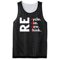 Recycle Reuse Renew Rethink Crisis Environmental Activism Mesh Reversible Basketball Jersey Tank