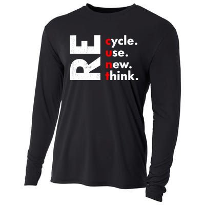 Recycle Reuse Renew Rethink Crisis Environmental Activism Cooling Performance Long Sleeve Crew