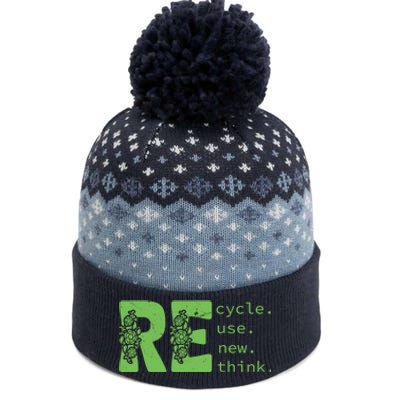 Recycle Reuse Renew Rethink Crisis Environmental Activism The Baniff Cuffed Pom Beanie