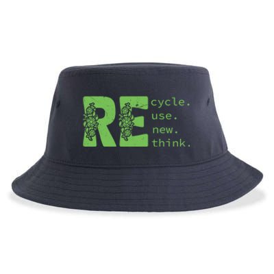 Recycle Reuse Renew Rethink Crisis Environmental Activism Sustainable Bucket Hat