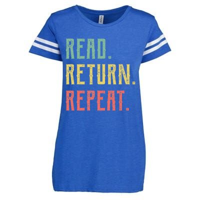 Read Return Repeat Cute Librarian Tee Library Worker Gifts Enza Ladies Jersey Football T-Shirt