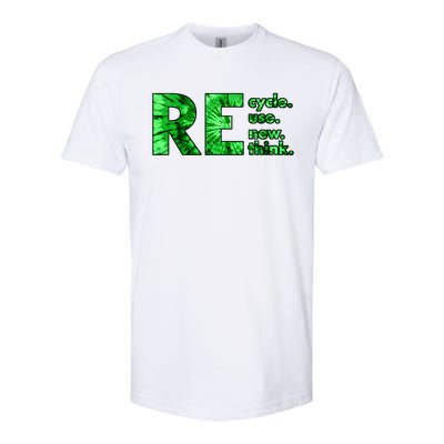 Recycle Reuse Renew Rethink Tie Dye Crisis Environmental Activism Softstyle® CVC T-Shirt