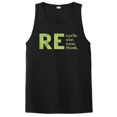 Recycle Reuse Renew Rethink Crisis Environmental Activism PosiCharge Competitor Tank