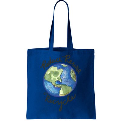 Reduce Reuse Recycle Earthy Artwork Environtalism Gift Tote Bag