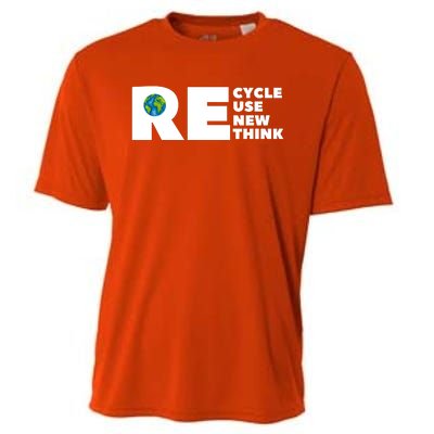 Recycle Reuse Renew Rethink Earth Day Environmental Activism Cooling Performance Crew T-Shirt