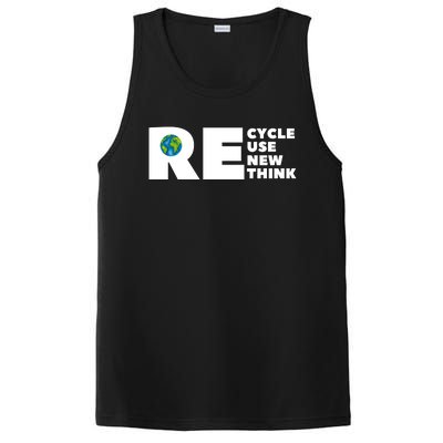 Recycle Reuse Renew Rethink Earth Day Environmental Activism PosiCharge Competitor Tank