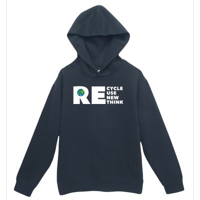 Recycle Reuse Renew Rethink Earth Day Environmental Activism Urban Pullover Hoodie