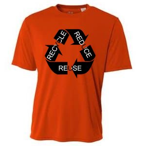 Reduce Reuse Recycle Eco System Gift Cooling Performance Crew T-Shirt