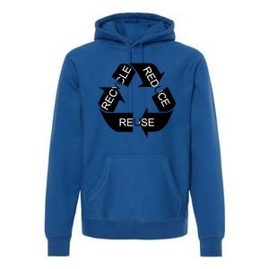 Reduce Reuse Recycle Eco System Gift Premium Hoodie