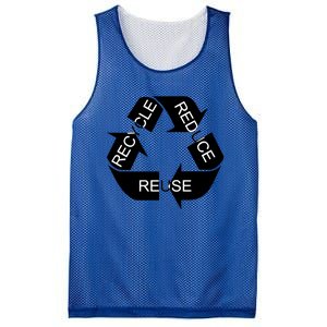 Reduce Reuse Recycle Eco System Gift Mesh Reversible Basketball Jersey Tank