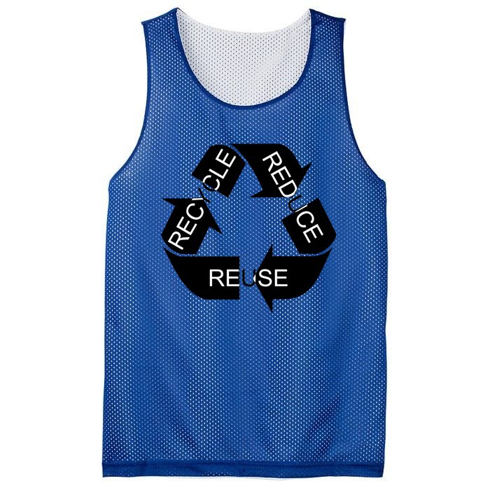 Reduce Reuse Recycle Eco System Gift Mesh Reversible Basketball Jersey Tank