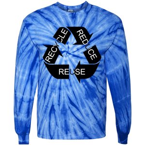 Reduce Reuse Recycle Eco System Gift Tie-Dye Long Sleeve Shirt