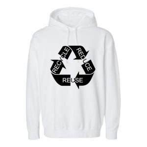 Reduce Reuse Recycle Eco System Gift Garment-Dyed Fleece Hoodie