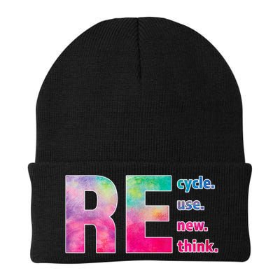 Recycle Reuse Renew Rethink Crisis Environmental Activism Knit Cap Winter Beanie
