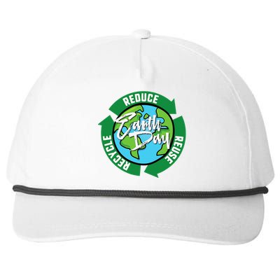 Reduce Reuse Recycle Earth Day April 22 Snapback Five-Panel Rope Hat