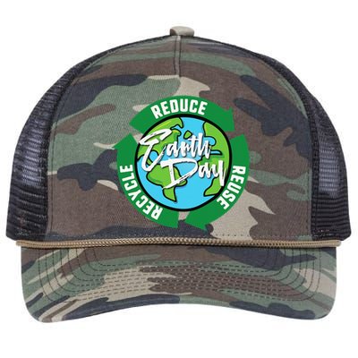 Reduce Reuse Recycle Earth Day April 22 Retro Rope Trucker Hat Cap