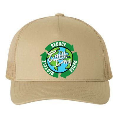 Reduce Reuse Recycle Earth Day April 22 Yupoong Adult 5-Panel Trucker Hat