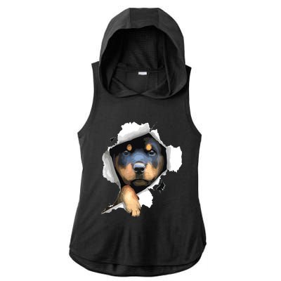 Rottweiler Rottie Rottweiler Lover Cute Rottweiler Ladies PosiCharge Tri-Blend Wicking Draft Hoodie Tank