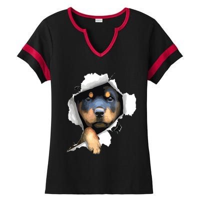 Rottweiler Rottie Rottweiler Lover Cute Rottweiler Ladies Halftime Notch Neck Tee