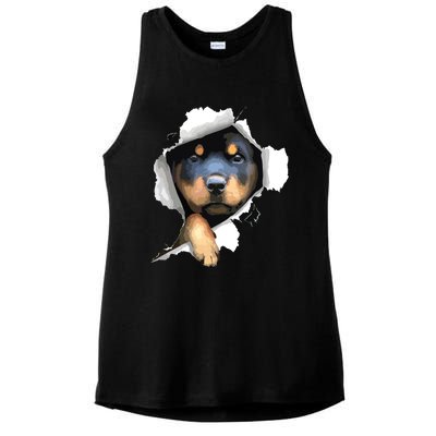 Rottweiler Rottie Rottweiler Lover Cute Rottweiler Ladies PosiCharge Tri-Blend Wicking Tank